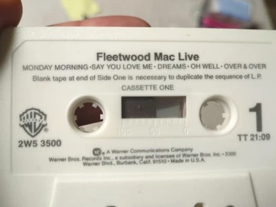 Fleetwood Mac LIVE - Cassette 1 - Warner Bros 1980 - Test Played - Image 1 of 4