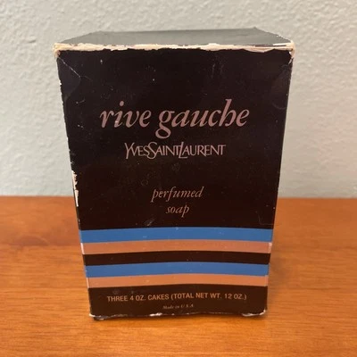 YVES SAINT LAURENT RIVE GAUCHE 4OZ X 2 JABONES VINTAGE CON CAJA) - Falta uno Foto 1 de 4