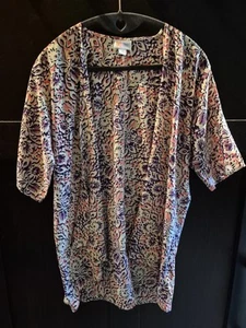 LuLaRoe Youth 3 Bianka Silky Kimono Fits sizes 10-14 Purple Pink - Picture 1 of 11