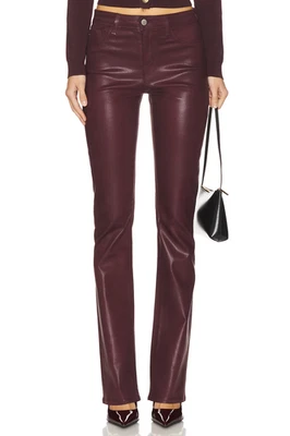 Pantalones de mezclilla L'AGENCE Selma tiro alto elegantes para bebé recubiertos de vino oscuro 29 nuevos con etiquetas precio de venta sugerido por el fabricante $290 Foto 1 de 4