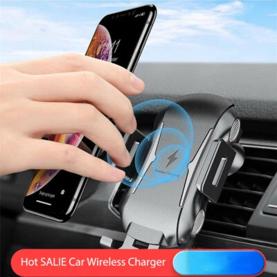 Car Wireless Phone Fast Charger For iPhone X XS Max 8Plus Samsung S10 Lite S8 S9 - Image 1 of 4