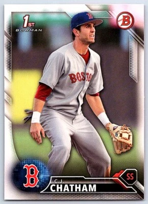 2016 Bowman Draft C.J. Chatham Boston Red Sox #BD-38 - Image 1 of 2