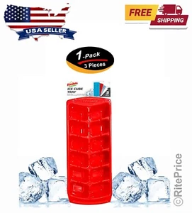 3 PCS (1 Pack) ICE CUBE TRAYS FREEZER & DISHWASHER SAFE HOME SMART BPA FREE SET - Picture 1 of 12