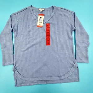 Vintage America taglia: MEDIA donna maglia termica oversize manica lunga BLU CHIARO - Foto 1 di 6