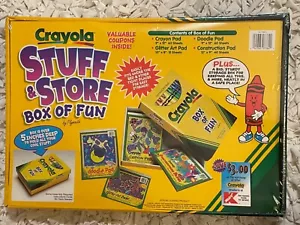 NEW - Vtg Crayola Stuff and Store Box of Fun Glitter Art Pad Construction Paper - Picture 1 of 2