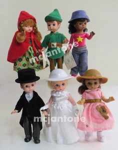 JUEGO DE 6 MUÑECAS SUELTAS SIN ETIQUETA MADAME ALEXANDER Peter Pan juguete de boda McDonald's 2002 - Imagen 1 de 2