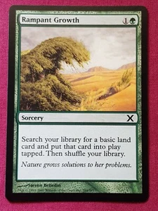 Magic The Gathering 10TH EDITION RAMPANT GROWTH green card MTG - Imagen 1 de 2