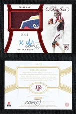 2021 Panini Flawless Collegiate Ruby /20 Kellen Mond RPA Rookie Patch Auto RC