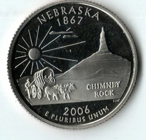 Washington Quarters Statehood Commemorative Nebraska 2006 S - Picture 1 of 2