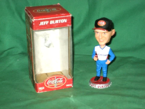 #2024* - NASCAR JEFF BURTON SMALL BOBBLEHEAD - NIP - COCA-COLA Cover