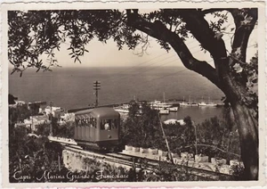 CAPRI - MARINA GRANDE E FUNICOLARE - TRENO FUORI STAZIONE (NAPOLI) 1953 - Bild 1 von 1