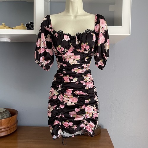 UNDERCOVER For Love And Lemons X Victoria's Secret Abito bustier Melrose Flora XXS