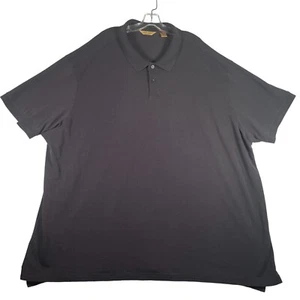 Roundtree & York Gold Label Polo Shirt 5XL Black Performance Pique Short Sleeve - Picture 1 of 7