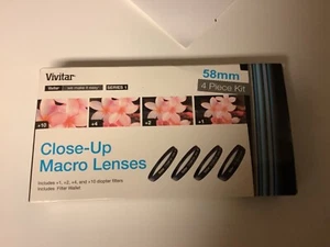 Vivitar Close-Up Filters Macro Lenses +1, +2, +4, +10 Diameter 58mm - Picture 1 of 1