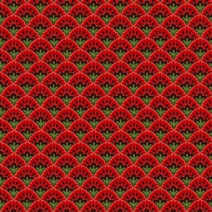 Gilded Rose Red Metallic Scallops 44" fabric by Timeless Treasures, CM1319 - Picture 1 of 1
