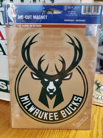 Milwaukee Bucks NBA Die Cut Magnet 7" x 6" Brand New! Cover