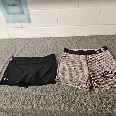 Pantalones Cortos de Motociclista Under Armour Adultos Pequeños Largos Compresión Entrenamiento Gimnasio Foto 1 de 4