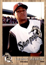 1999 San Bernardino Stampede Grandstand #23 Cedric Hebert Kaplan Louisiana Card