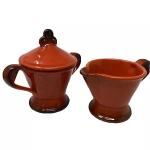 Zuccheriera vintage ceramica Metlox ceramica gallo rosso con coperchio e cremosa - Foto 1 di 11