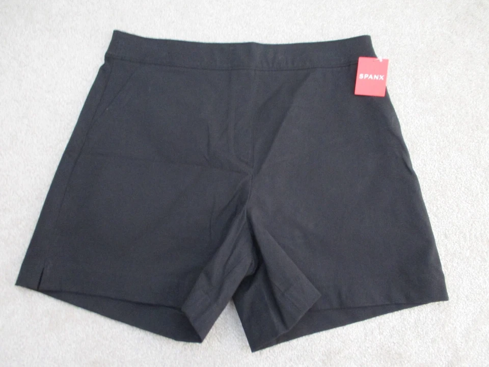 Spanx Women’s Polished 6” Short In Classic Black Tummy Control Hi-Rise Sz.Lg