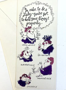 Hallmark Contempory Cards Birthday Retro Vintage Funny Humor Ephemeral Drink - Bild 1 von 7