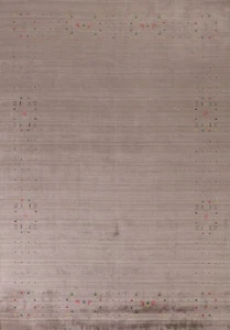 Little Character/ Animal Tribal Brown Gabbeh Wool Hand-knotted Area Rug 7'x10' - Picture 1 of 12