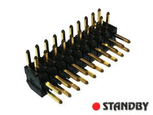 2pcs 2x10 pin header angled, double row pitch 2.00mm, 86453-020 BERG ELECTRONICS - Bild 1 von 1