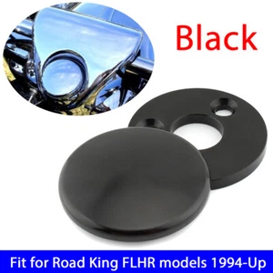 Motorcycle Fork Lock Cover Black Aluminum Alloy For Harley For Road King 1994+ - Picture 1 of 11