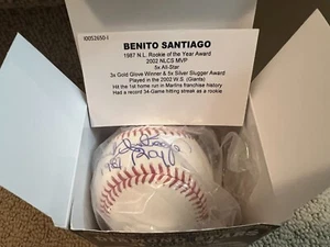2022 TriStar Hidden Treasures Diamond Stars Signed Auto Baseball Benito Santiago - Picture 1 of 4