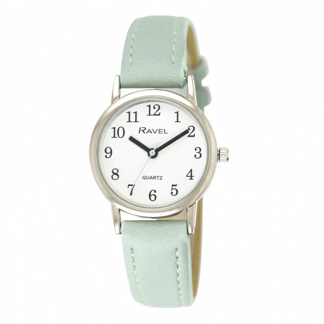 Ravel Women's Pastel Sage Green Strap Everyday Clear Read Watch (27mm case) New - Image 1 of 1