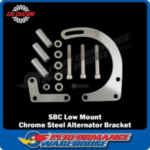 SBC Chrome Low Mount Alternator Bracket Short Water Pump SWP, CAL-3150 - Picture 1 of 2