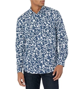 Amazon Essentials Herren XL Blau Langarm Leinen Baumwolle Hemd Regular Fit - Bild 1 von 14