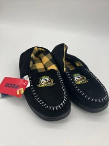 Men's Oregon Ducks Flannel Moccasin Slippers M 9-10 - Picture 1 of 12