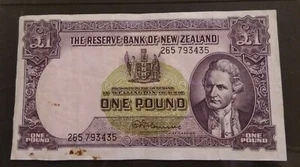 New Zealand 1956-67 £1 Fleming signed banknote - Picture 1 of 3