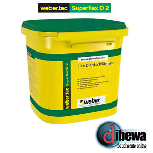 weber.tec Superflex D 2 - Flex Dichtschlämme, 2-Komp. 24kg - Deitermann