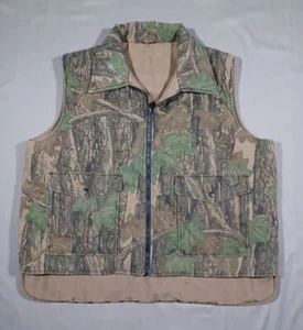 Winchester Conceal Vest Mens XL Trebark Camo Tan Reversible Full Zip - Picture 1 of 7