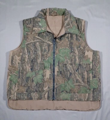 Winchester Conceal Vest Mens XL Trebark Camo Tan Reversible Full Zip - Image 1 of 4