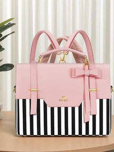 15.6" Pink Convertible Laptop Briefcase - Cute Kawaii 3-in-1,College/Work/Travel - Picture 1 of 27