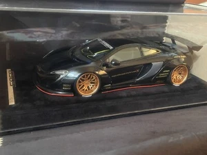 1/18 LB Mclaren 650 S Liberty Walk Gloss Black Gold Wheels Limited 10pcs - Picture 1 of 9