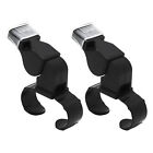 2pcs Finger Grip Plastic With Tooth Guard Survival Referee Whistle Black Coaches
