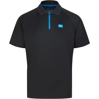 MAP Polo Shirt Black Match Fishing Clothing Tee Zip All Sizes