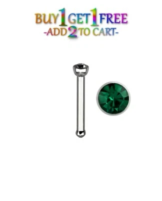 20G MEZCLA NARIZ HUESO 316L Quirúrgico Acero Inoxidable Circonita cúbica Anillo Labio Oreja Piercing 3077 Foto 1 de 4