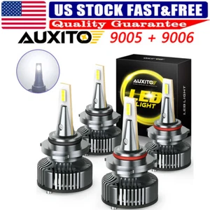 AUXITO 9006 9005 Y13 Headlight Combo LED 6500K Bulbs Hi/Lo Beam 32000LM CANBUS - Picture 1 of 11