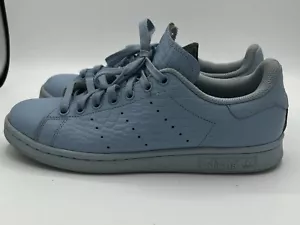 Adidas Originals Stan Smith Croc Embossed Leather Blue Womens 8.5 BB3713 - Picture 1 of 7