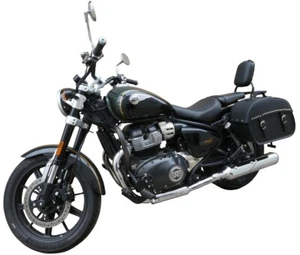 20L Leder Nieten Tasche Set für ROYAL ENFIELD SUPER METEOR 650 linke Seite - Bild 1 von 5