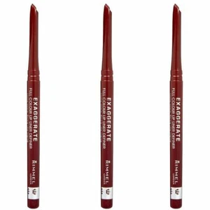 3 RIMMEL LONDON EXAGGERATE FULL COLOUR LIP LINER 022 RAPTURE LOT OF 3 LINERS - Picture 1 of 2
