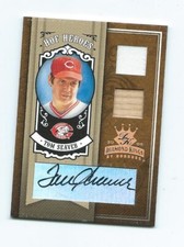 2005 Diamond Kings-Tom Seaver Autograph/jersey/bat /10-Cincinnati Reds