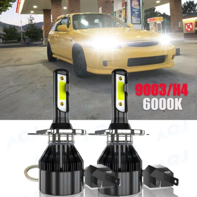 For 1999-2000 Honda Civic EK9 H4 9003 LED Headlight Bulb Kit 6K White Hi/Lo Beam Foto 1 de 4