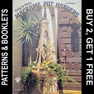 Vintage Craft Course H-224 "Easy to Make Macrame Pot Hangers" ©1974 - Image 1 of 4