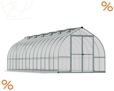 Palram-Canopia Alu Gewächshaus Bella 8x28 BxTxH 244x843x219cm 20,6m² 6mm HKP